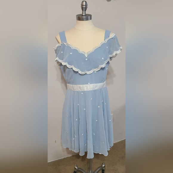 Rissing Star Baby Blue Summer Dress NWT - Picture 2 of 8